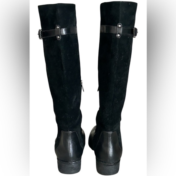 Sam Edelman Tall Black Leather and Suede Women's Patton Riding Boots Size 8.5 - Picture 8 of 16